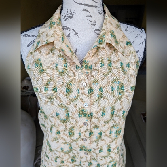 NWOT TOMMY BAHAMA Slik Halter Floral Shirt Dress Size Medium - Picture 2 of 11